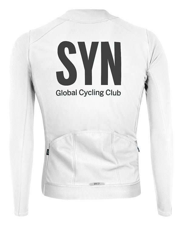 Biehler 車衣SYN Thermal Rain LS Jersey White 防雨保暖 男款 白
