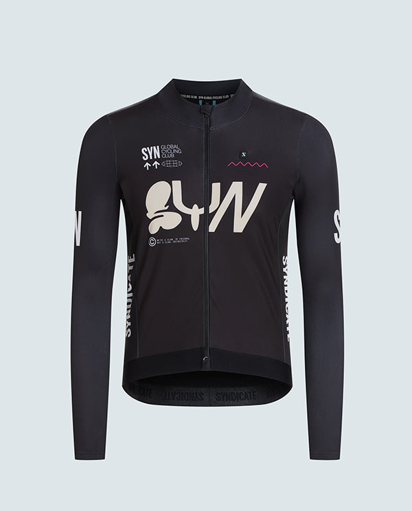 SYN 車衣 Pro Team Shield Jersey Ace 保暖長袖 男款 深灰