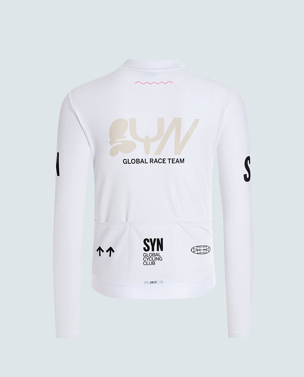 SYN 車衣 Pro Team Shield Jersey Slick 保暖長袖 男款 白