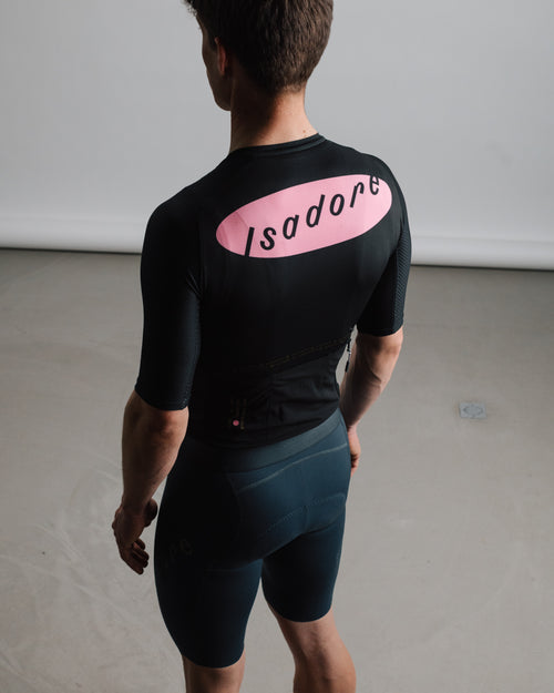 Isadore 車衣 Alternative Jersey Black 男款 黑底粉標