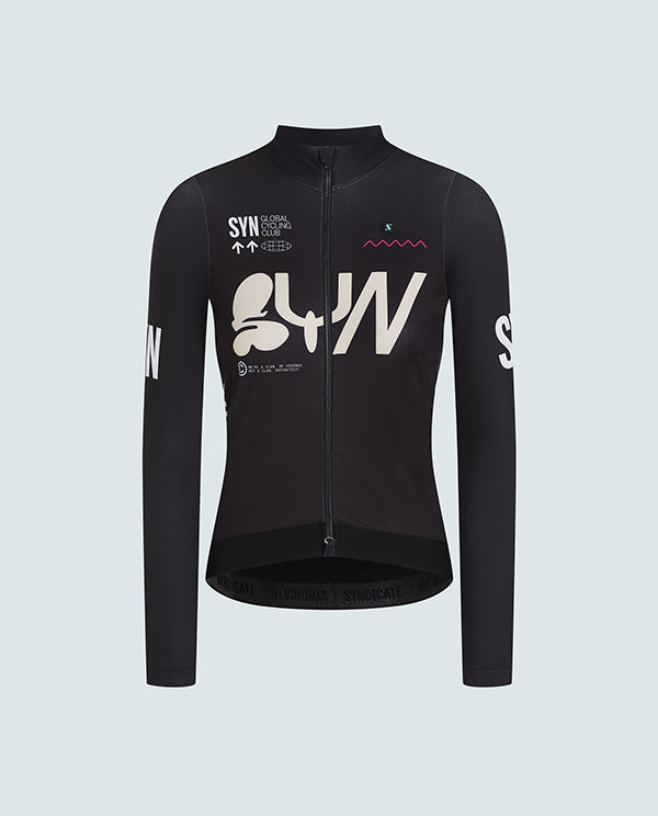SYN 車衣 Pro Team Shield Jersey Ace 保暖長袖 女款 深灰