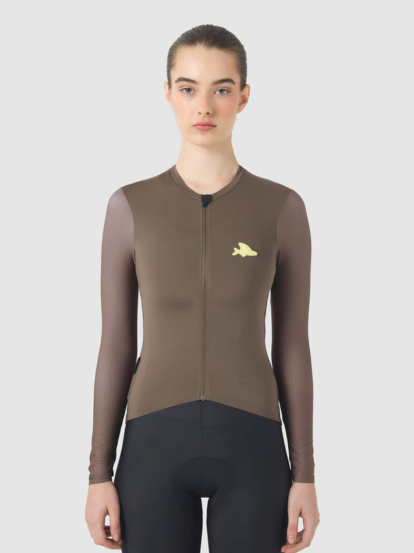 Café du Cycliste 車衣 Andrea Superlight LS Jersey Carob 長袖 女款 棕