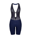 Café du Cycliste 繞頸車褲 Sophie Release Bib Shorts Navy 女-藍