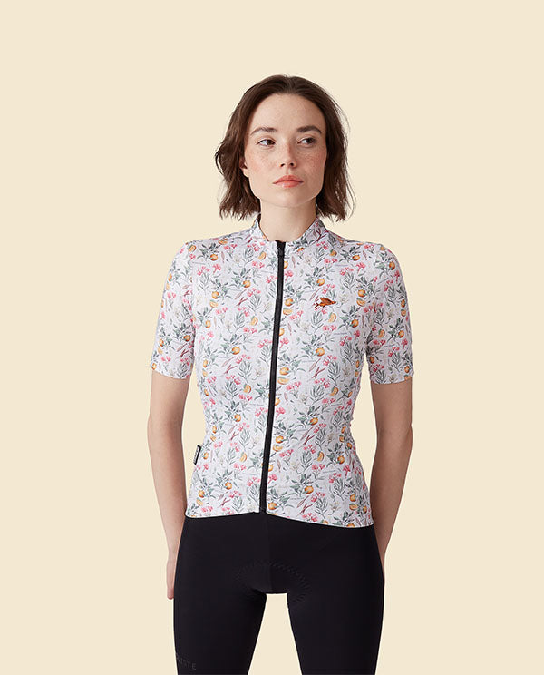 Café du Cycliste 車衣 Fleurette V2 Lightweight Jersey Orange Blossom White 女款 橙花白