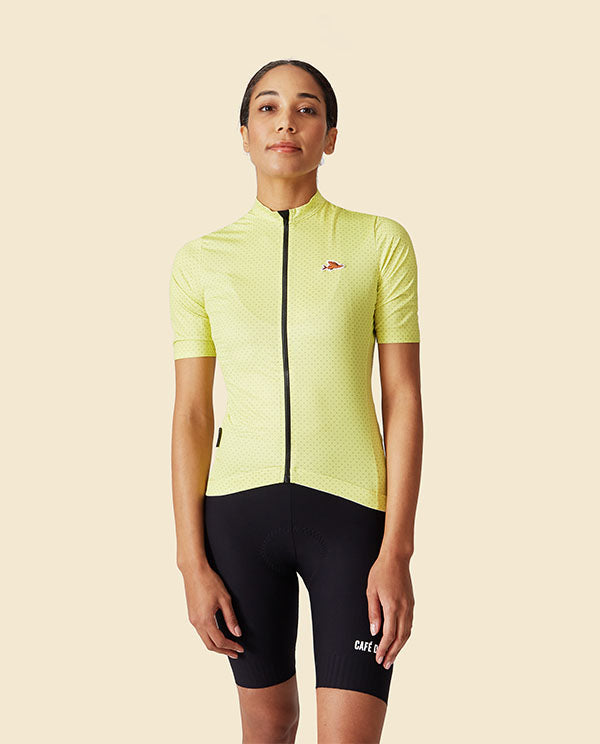Café du Cycliste 車衣 Fleurette V2 Lightweight Jersey Cactus Green 女款 檸檬黃