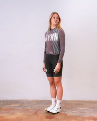 Biehler 薄刷毛長袖車衣Syndicate Training LS Jersey Illusion 女款 紫灰
