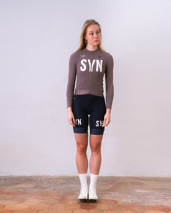 Biehler 薄刷毛長袖車衣Syndicate Training LS Jersey Illusion 女款 紫灰