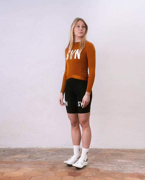 Biehler 薄刷毛長袖車衣Syndicate Training LS Jersey Umber 女款 棕