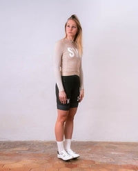Biehler 薄刷毛長袖車衣Syndicate Training LS Jersey Ivory 女款 象牙白灰