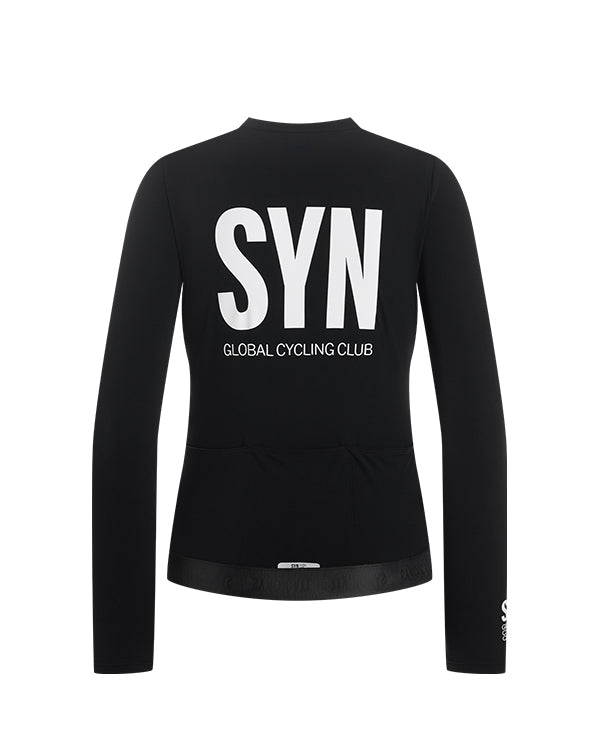 Biehler 薄刷毛長袖車衣Syndicate Training LS Jersey Black 女款 黑 (2025)