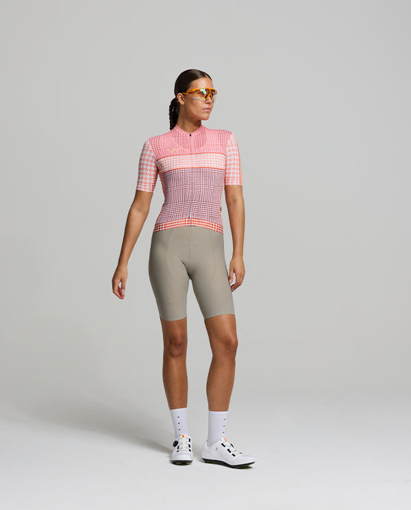 Pedla 車衣HoundsKNIT Training Jersey Pastel Rose 女款 粉格紋