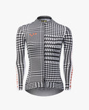 Pedla 車衣HoundsKNIT Training Jersey Monochrome 薄長袖 女款 黑白小千鳥格紋