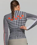 Pedla 車衣HoundsKNIT Training Jersey Monochrome 薄長袖 女款 黑白小千鳥格紋