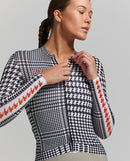 Pedla 車衣HoundsKNIT Training Jersey Monochrome 薄長袖 女款 黑白小千鳥格紋