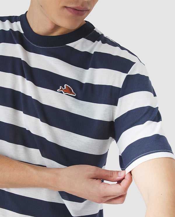 Café du Cycliste 車衣Sandie Jersey Mariniere 男款 海軍藍白條紋