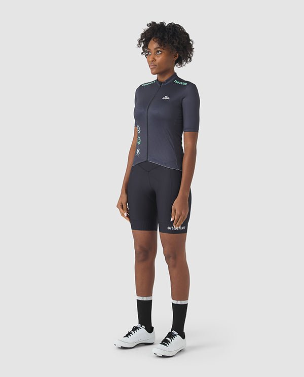 Café du Cycliste 車衣 Fleurette V2 Dots Anthracite 女款 黑炭灰