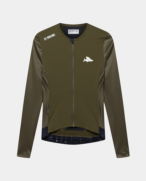 Café du Cycliste 車衣 Roxane LS Jersey Khaki 長袖 男款 卡其綠
