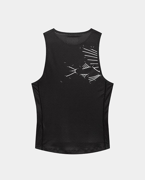 Café du Cycliste 底衫 Liliane Sleeveless Utralight Base Layer Dots Anthracite 無袖 女款 黑底飛魚