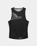 Café du Cycliste 底衫 Liliane Sleeveless Utralight Base Layer Dots Anthracite 無袖 女款 黑底飛魚
