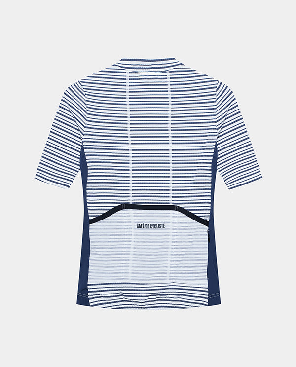 Café du Cycliste 車衣 Romy Midweight Jersey WhiteNavy 女款 藍白紋