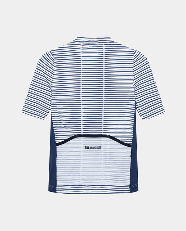 Café du Cycliste 車衣 Romy Midweight Jersey WhiteNavy 男款 藍白紋
