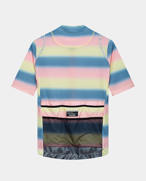 Café du Cycliste 車衣 Audax Mona V2 Superlight Jersey V2 PlushNaplesYellow 女款 粉黃藍條紋