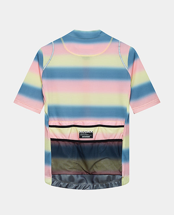 Café du Cycliste 車衣 Audax Mona V2 Superlight Jersey V2 PlushNaplesYellow 女款 粉黃藍條紋
