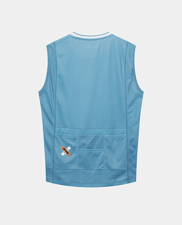 Café du Cycliste 休閒車衣 Beatrice V2 Lightweight Jersey DeepWater 無袖 男款 湖水藍