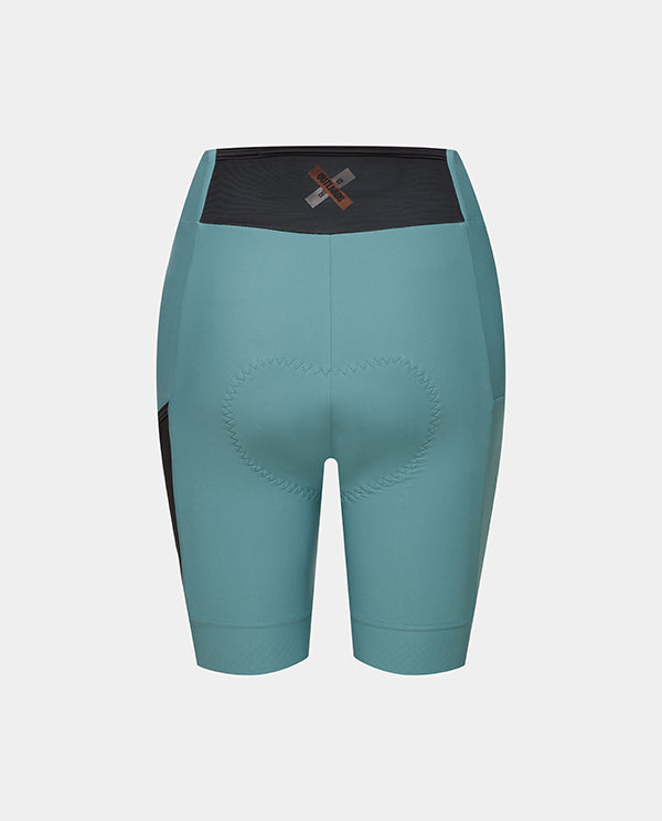 Café du Cycliste 口袋平口車褲 Elsa V2 Short with pad DeepWater 女款 湖水綠