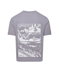 Café du Cycliste T-Shirt Col Stelvio 灰紫