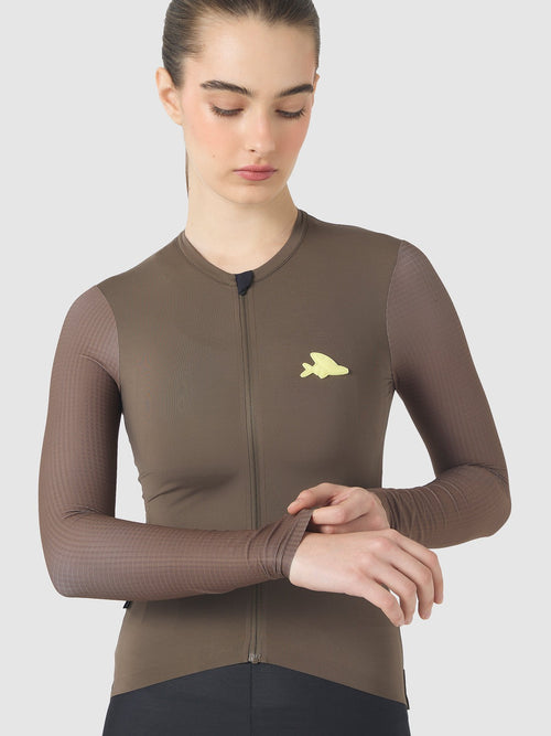 Café du Cycliste 車衣 Andrea Superlight LS Jersey Carob 長袖 女款 棕