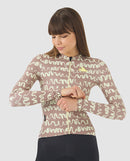 Café du Cycliste 車衣 Constance LS Jersey OysterGreyNaplesYellow 長袖 女款 黃棕塗鴉