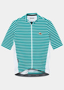 Café du Cycliste 車衣 Romy Midweight Jersey White Dark Sea 男款 綠白紋