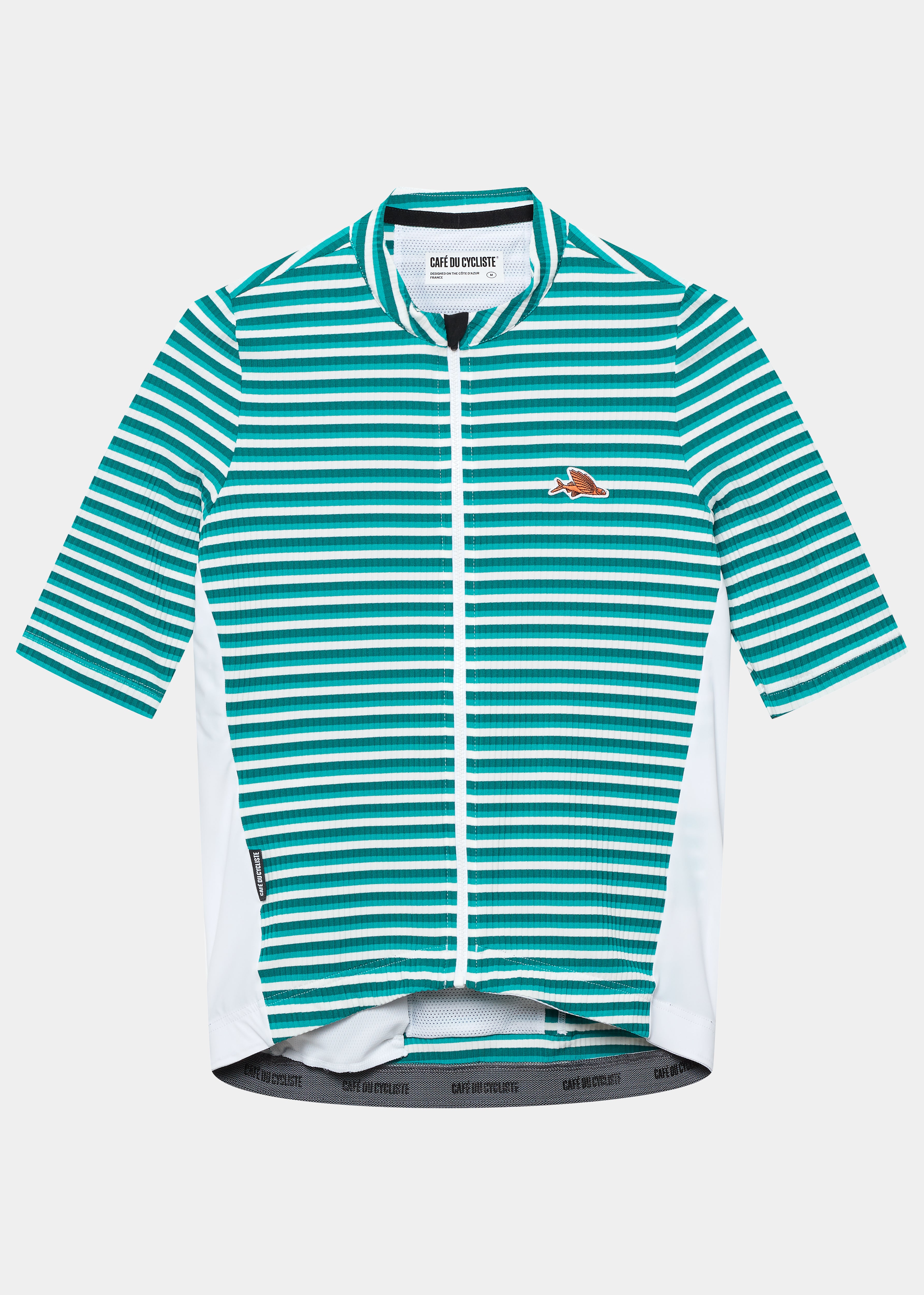 Café du Cycliste 車衣 Romy Midweight Jersey White Dark Sea 男款 綠白紋