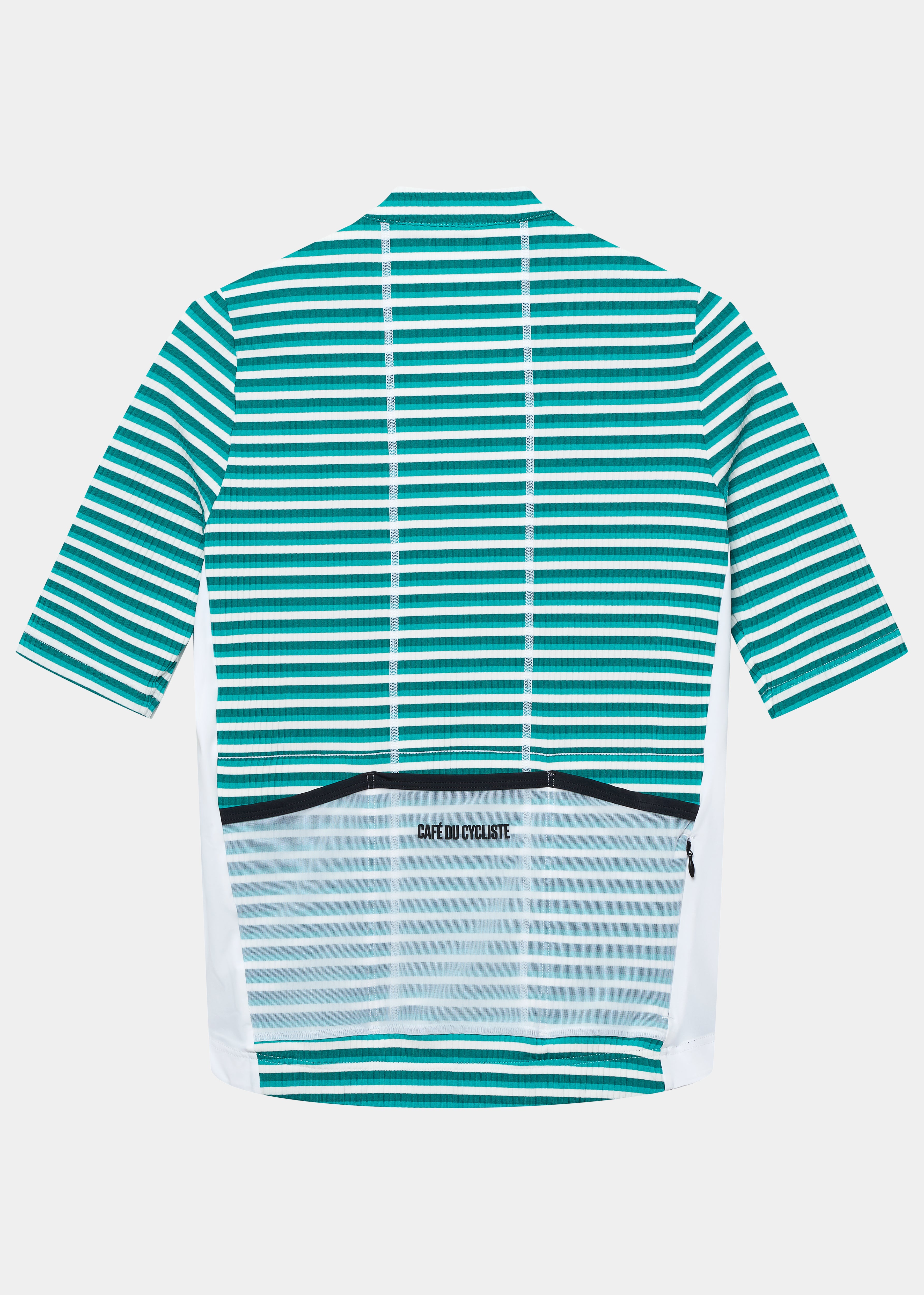 Café du Cycliste 車衣 Romy Midweight Jersey White Dark Sea 男款 綠白紋