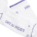 Café du Cycliste 車襪 Motto Summer Socks Viola on White 白底紫字