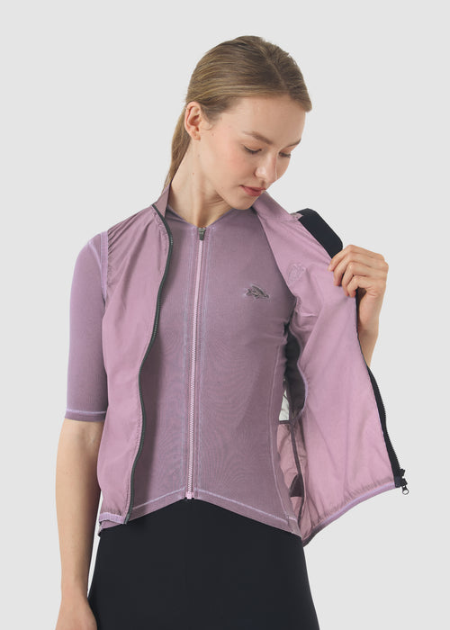 Café du Cycliste 防風背心 Edith Windproof Gilet Cold Dye Mineral Pink 女款 冷染粉