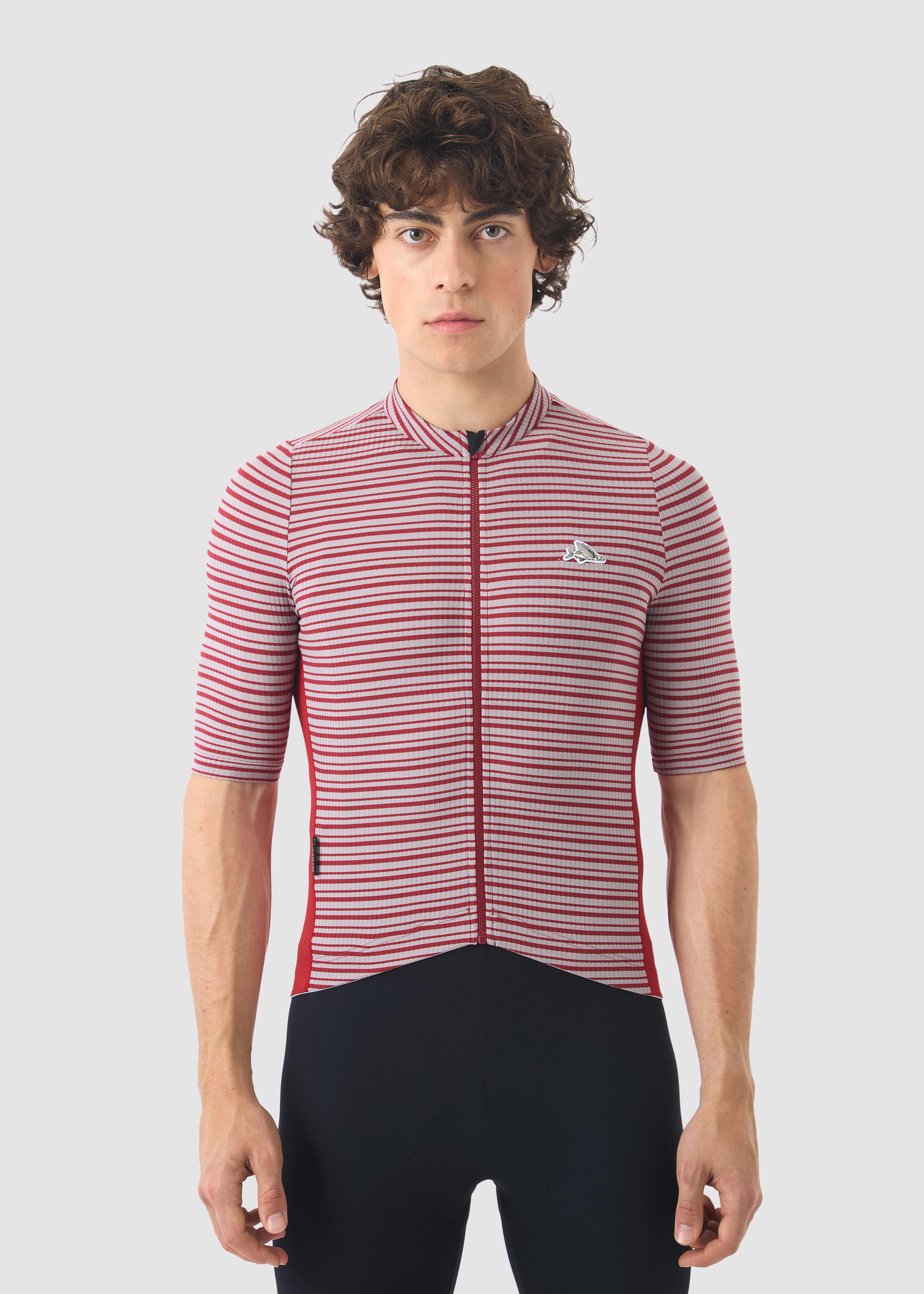 Café du Cycliste 車衣 Romy Midweight Jersey Fired Moon Storm 男款 紅灰紋