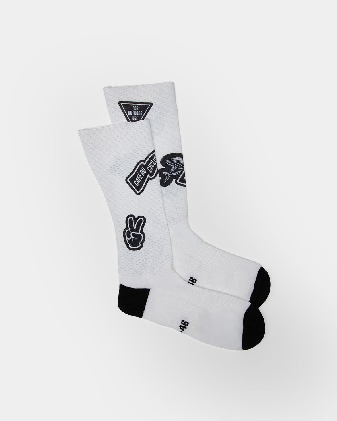 Café du Cycliste 空力車襪 Aero Socks Stickers White