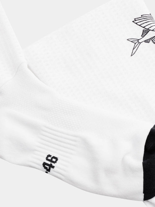 Café du Cycliste 空力車襪 Aero Socks Flying Fish Black on White 飛魚白