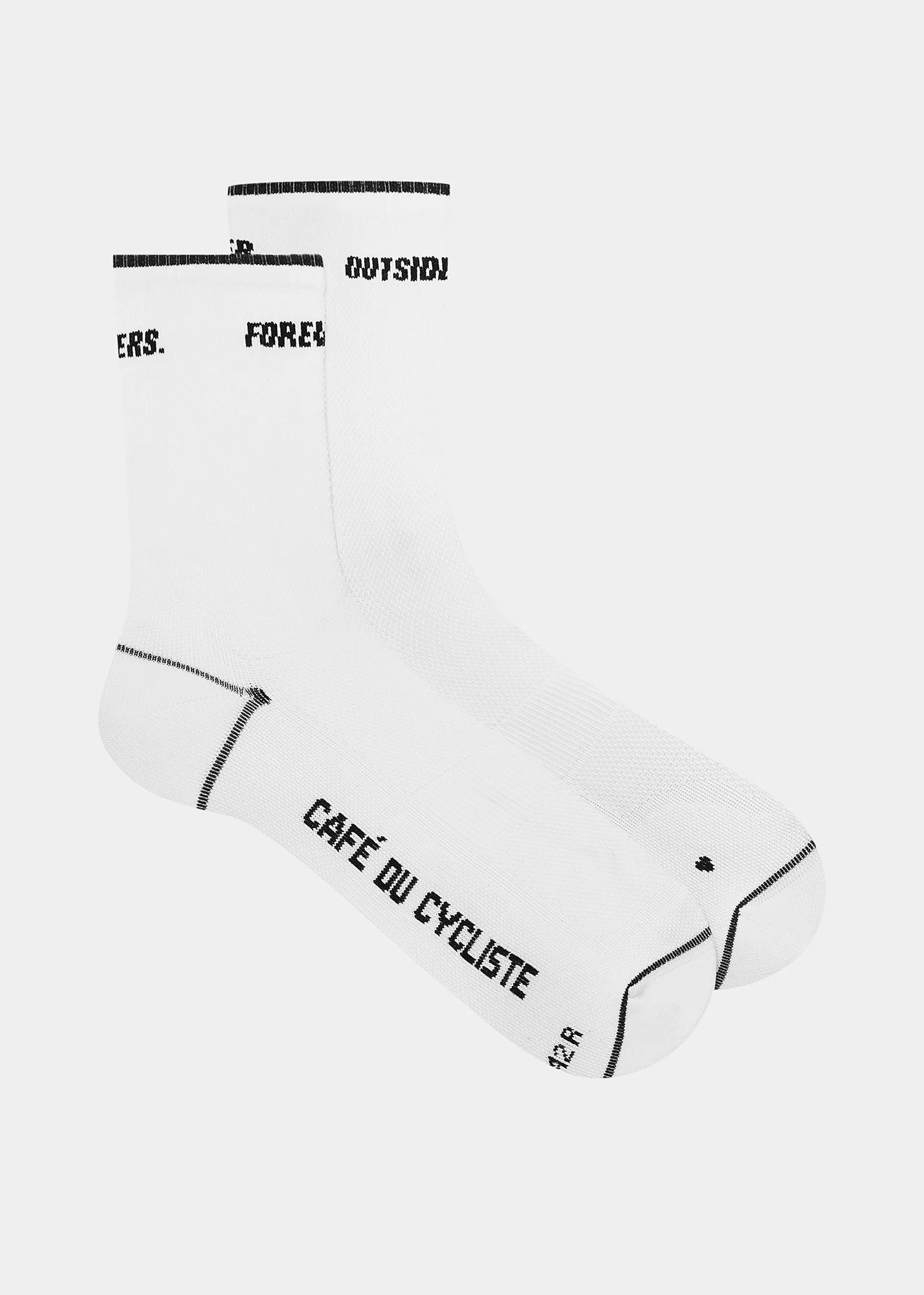 Café du Cycliste 車襪 Motto Summer Socks Black on White 白底黑字