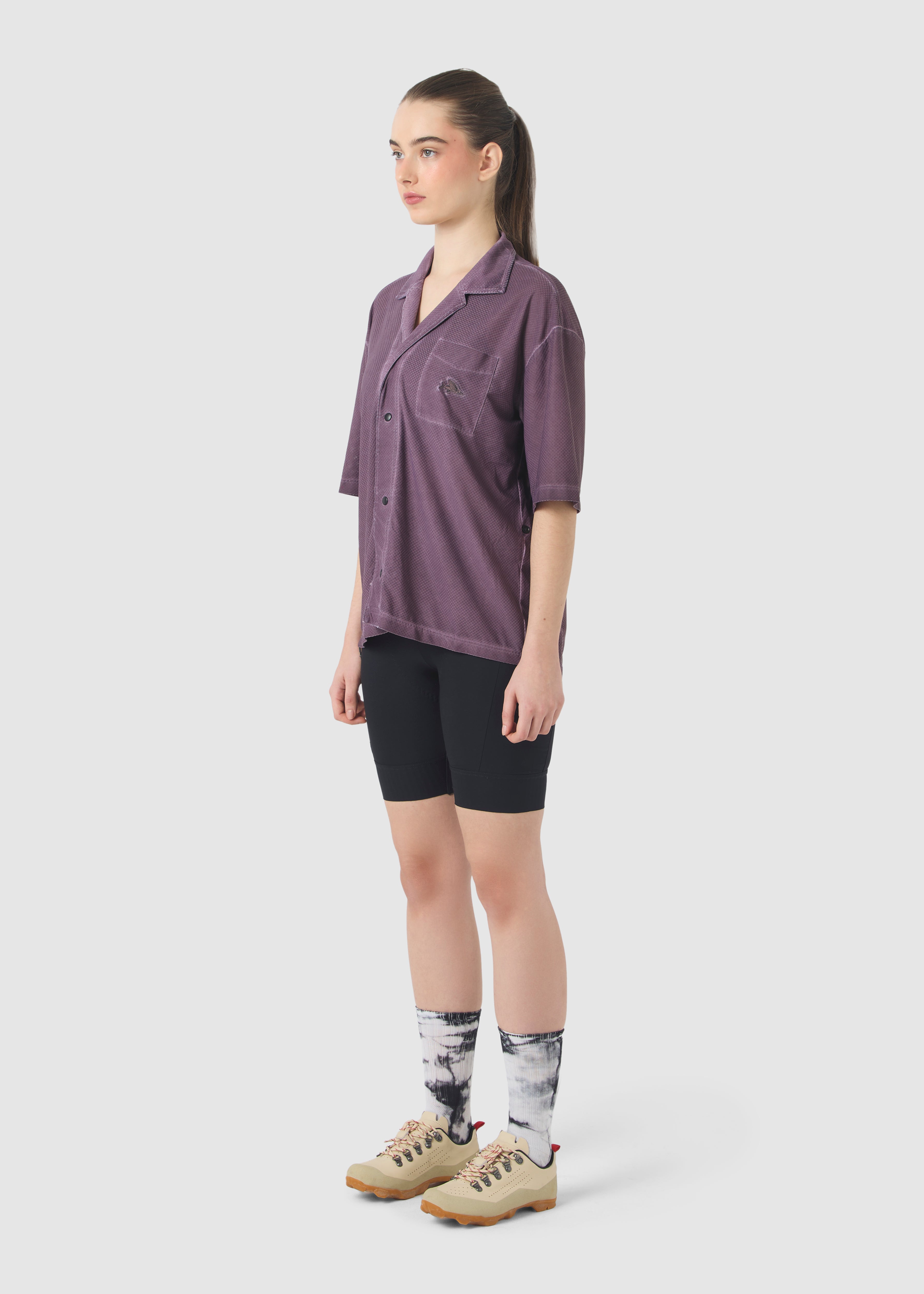 Café du Cycliste 休閒衫 Gladys Ultralight Shirt Cold Dye Mineral Pink 男女共版 冷染紫