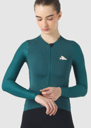 Café du Cycliste 車衣 Andrea Superlight LS Jersey Dark Sea 長袖 女款 深綠