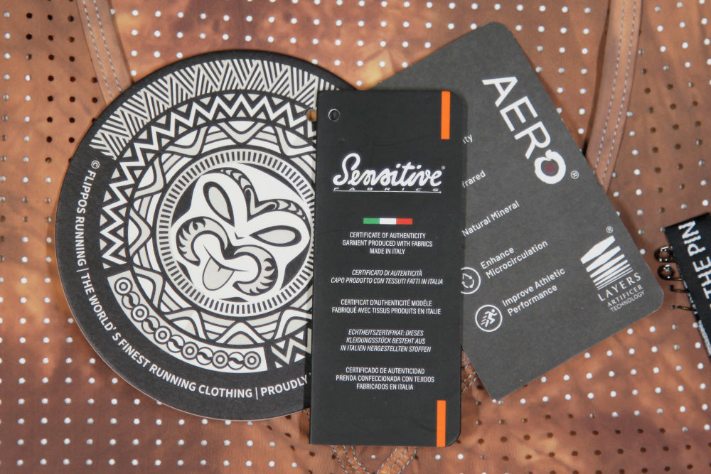 跑衣 FLIPPIES SINGLET AERO® (Women)紮染黃棕