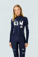 SYN 保暖長袖車衣Pro Team APEX Thermal LS Jersey 2.0 Dark Blue 女款 藍