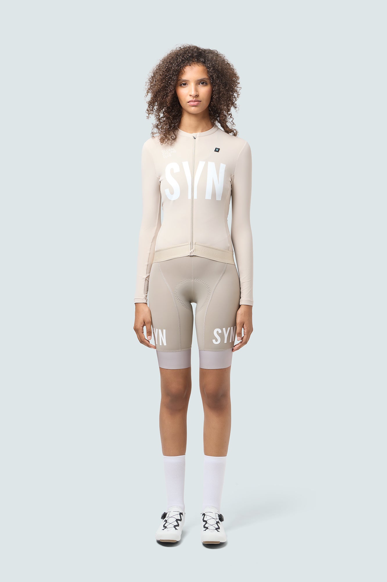 SYN 薄刷毛長袖車衣 Training LS Jersey 2.0 Iced Coffee 女款 淺咖啡