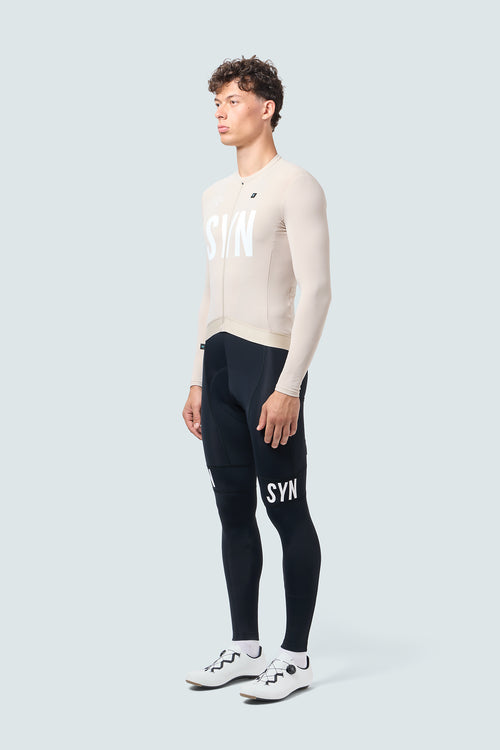 SYN 薄刷毛長袖車衣 Training LS Jersey 2.0 Iced Coffee 男款 淺咖啡