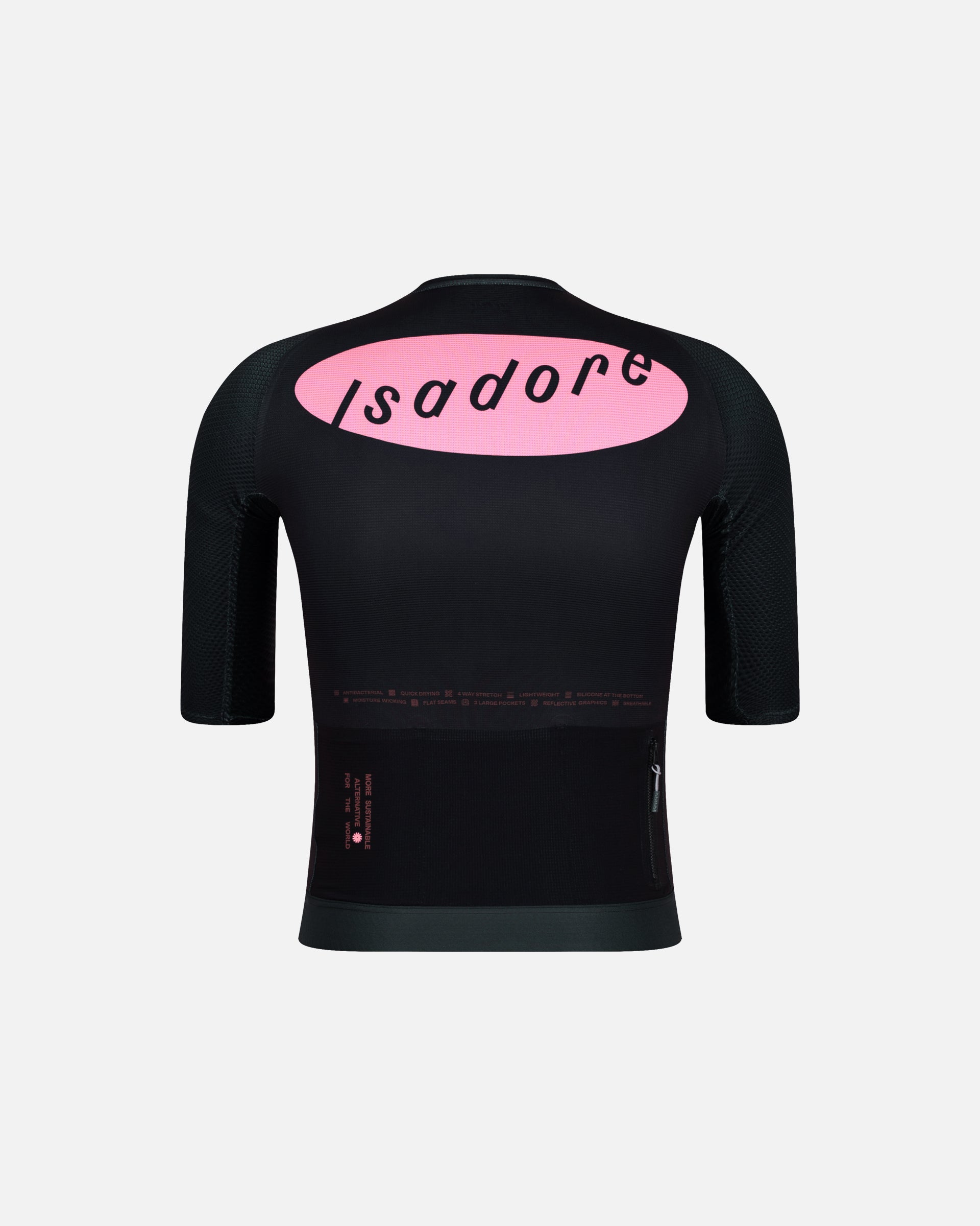 Isadore 車衣 Alternative Jersey Black 男款 黑底粉標