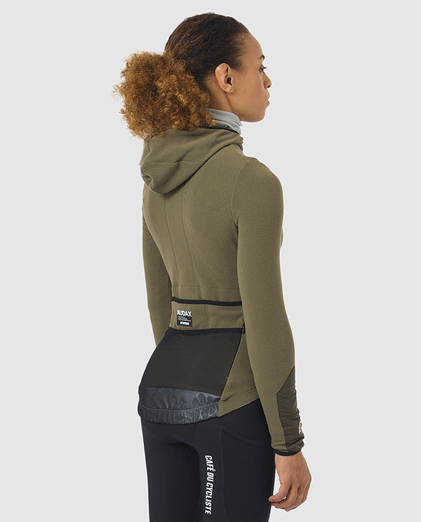Café du Cycliste 車衣Audax Ingrid LS Jersey V2 Moss Green 長袖 女款 卡其綠