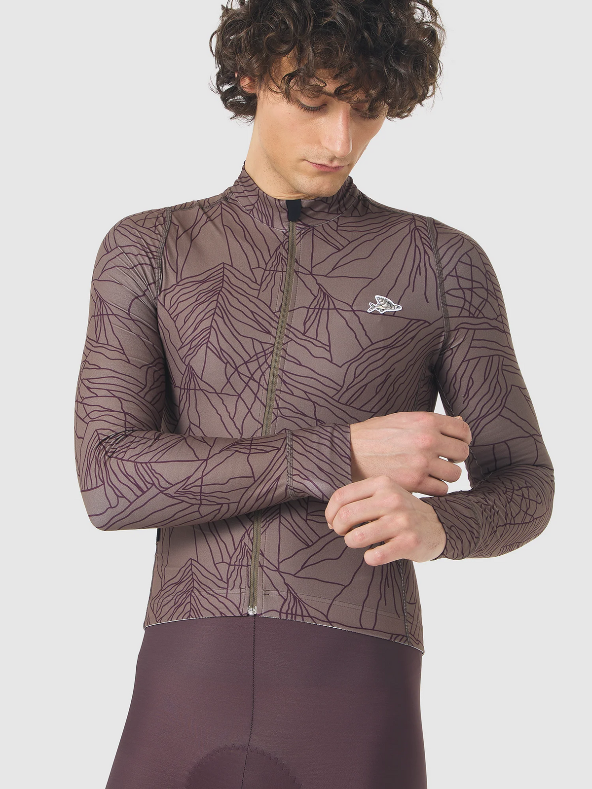 Café du Cycliste 車衣 Charlie Cold Dye Red Moss 長袖 男款 冷染暗紅